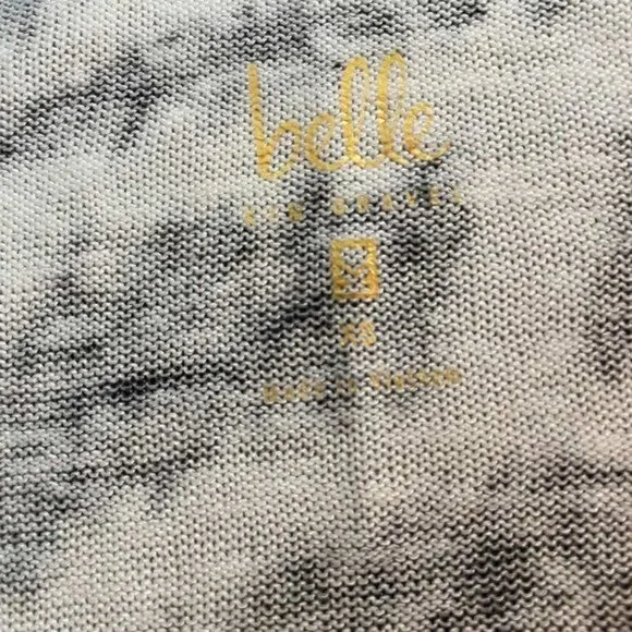 Belle by Kim Gravel Batik Stripe Lightweight Sweater Slub Top X SMALL (818) - Picture 4 of 6